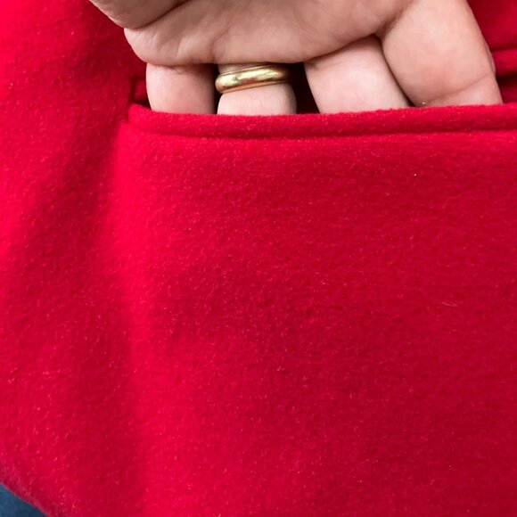 VTG Harvé Benard Med/Large Blazer Red Wool Cashmere Bl Single Button Old Money - Picture 10 of 12